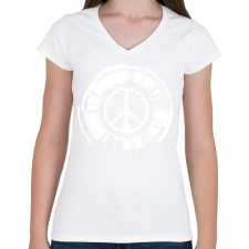 PRINTFASHION mgs peace walker logo - Női V-nyakú póló - Fehér női póló