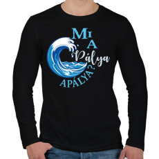 PRINTFASHION Mi a pálya, apálya? - Férfi hosszú ujjú póló - Fekete