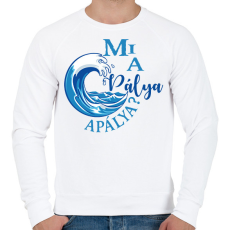 PRINTFASHION Mi a pálya, apálya? - Férfi pulóver - Fehér