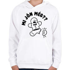 PRINTFASHION Mi jön még mézeskalács - Gyerek kapucnis pulóver - Fehér gyerek pulóver, kardigán