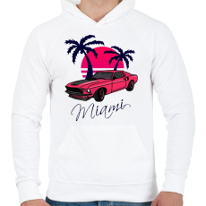 PRINTFASHION Miami  - Férfi kapucnis pulóver - Fehér