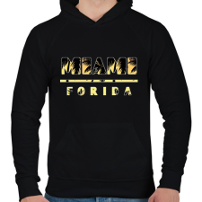 PRINTFASHION Miami - Férfi kapucnis pulóver - Fekete férfi pulóver, kardigán