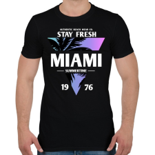 PRINTFASHION Miami  - Férfi póló - Fekete férfi póló