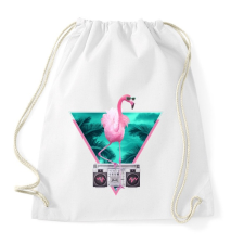 PRINTFASHION Miami flamingo - Sportzsák, Tornazsák - Fehér tornazsák