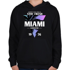 PRINTFASHION Miami  - Gyerek kapucnis pulóver - Fekete