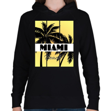 PRINTFASHION Miami  - Női kapucnis pulóver - Fekete