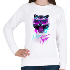 PRINTFASHION Miami tiger - Női pulóver - Fehér