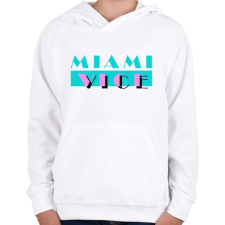 PRINTFASHION Miami Vice - Gyerek kapucnis pulóver - Fehér gyerek pulóver, kardigán