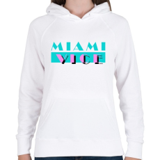 PRINTFASHION Miami Vice - Női kapucnis pulóver - Fehér