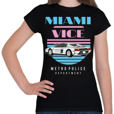 PRINTFASHION Miami Vice - Női póló - Fekete