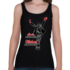 PRINTFASHION Michael Jackson - Annie - Női atléta - Fekete női trikó