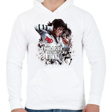 PRINTFASHION Michael Jackson Bad - Férfi kapucnis pulóver - Fehér
