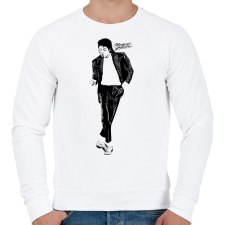 PRINTFASHION michael jackson billie jean - Férfi pulóver - Fehér férfi pulóver, kardigán