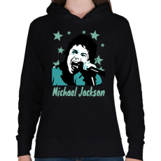 PRINTFASHION michael jackson drawn - Női kapucnis pulóver - Fekete