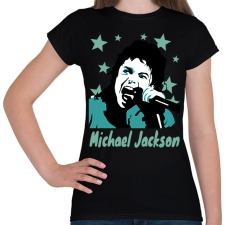 PRINTFASHION michael jackson drawn - Női póló - Fekete női póló