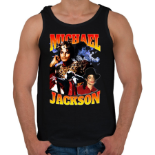 PRINTFASHION Michael Jackson - Férfi atléta - Fekete atléta, trikó