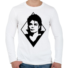 PRINTFASHION Michael Jackson - Férfi hosszú ujjú póló - Fehér