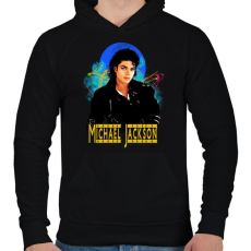 PRINTFASHION michael jackson - Férfi kapucnis pulóver - Fekete