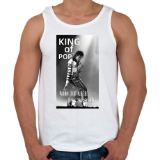PRINTFASHION michael jackson king - Férfi atléta - Fehér