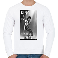 PRINTFASHION michael jackson king - Férfi pulóver - Fehér