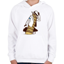 PRINTFASHION Michael Jackson tower - Gyerek kapucnis pulóver - Fehér gyerek pulóver, kardigán