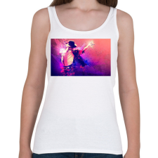PRINTFASHION Michael-Jackson-Wallpaper-HD - Női atléta - Fehér női trikó