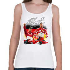 PRINTFASHION Michael Schumacher - Női atléta - Fehér női trikó