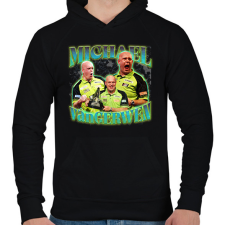 PRINTFASHION Michael van Gerwen - darts - Férfi kapucnis pulóver - Fekete férfi pulóver, kardigán