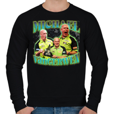 PRINTFASHION Michael van Gerwen - darts - Férfi pulóver - Fekete
