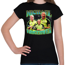 PRINTFASHION Michael van Gerwen - darts - Női póló - Fekete női póló