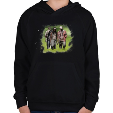 PRINTFASHION Michonne - Gyerek kapucnis pulóver - Fekete