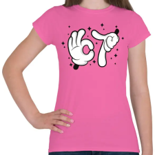 PRINTFASHION Mickey Six Seven - Női póló - Rózsaszín női póló