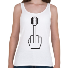 PRINTFASHION Middle finger - Gitáros minta - Női atléta - Fehér női trikó