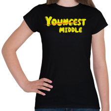 PRINTFASHION Middle - Középső tesó - Női póló - Fekete női póló