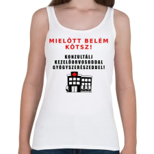 PRINTFASHION MIELŐTT BELÉM KÖTSZ2 - Női atléta - Fehér női trikó