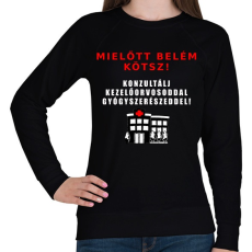 PRINTFASHION MIELŐTT BELÉM KÖTSZ - Női pulóver - Fekete