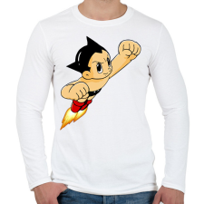 PRINTFASHION Mighty Atom - Astro Boy - Férfi hosszú ujjú póló - Fehér férfi póló