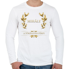 PRINTFASHION Mihály - Férfi hosszú ujjú póló - Fehér férfi póló