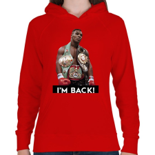 PRINTFASHION Mike is BACK! - Női kapucnis pulóver - Piros női pulóver, kardigán