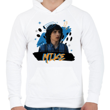 PRINTFASHION Mike - Stranger Things - Férfi kapucnis pulóver - Fehér férfi pulóver, kardigán