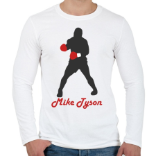 PRINTFASHION Mike Tyson - Férfi hosszú ujjú póló - Fehér férfi póló