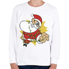 PRINTFASHION Mikulás a pácban - Gyerek pulóver - Fehér