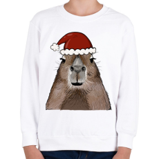PRINTFASHION Mikulás Capybara - Gyerek pulóver - Fehér