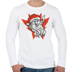 PRINTFASHION Mikulás cigivel - Férfi hosszú ujjú póló - Fehér