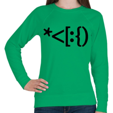 PRINTFASHION Mikulás emoji - Női pulóver - Zöld női pulóver, kardigán