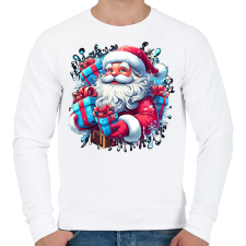 PRINTFASHION Mikulás - Férfi pulóver - Fehér férfi pulóver, kardigán