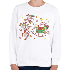 PRINTFASHION Mikulás - Gyerek pulóver - Fehér
