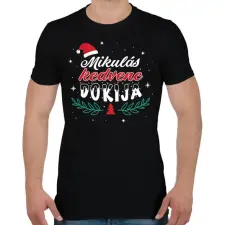 PRINTFASHION Mikulás kedvence - Szakmával - Férfi póló - Fekete férfi póló