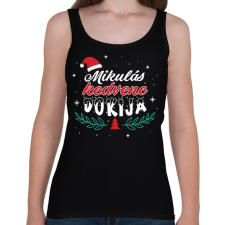 PRINTFASHION Mikulás kedvence - Szakmával - Női atléta - Fekete női trikó