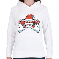 PRINTFASHION Mikulás kontroller - Női kapucnis pulóver - Fehér